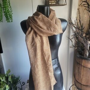 Avon Light Brown and White Spotted Scarf